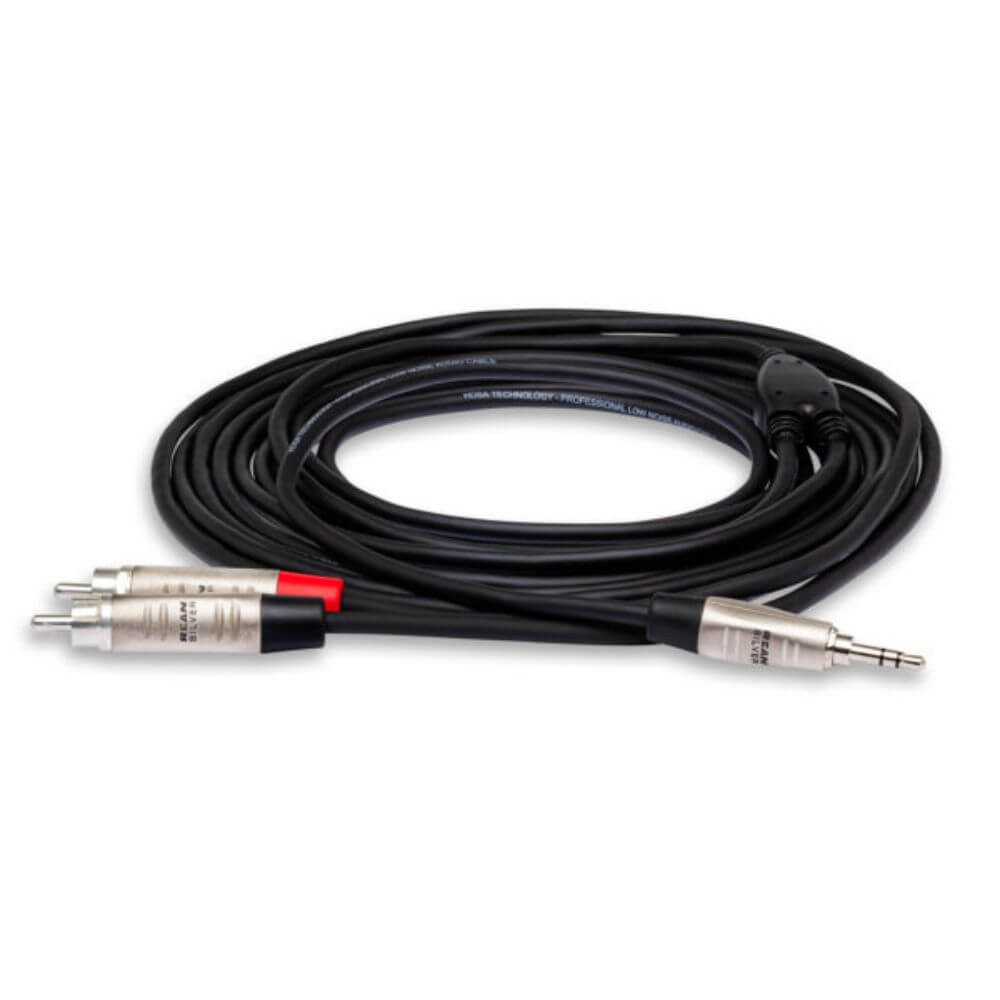 สายสัญญาณ Hosa (HMR-010Y) Pro Stereo Breakout, REAN 3.5 mm TRS to Dual RCA, 10 ฟุต
